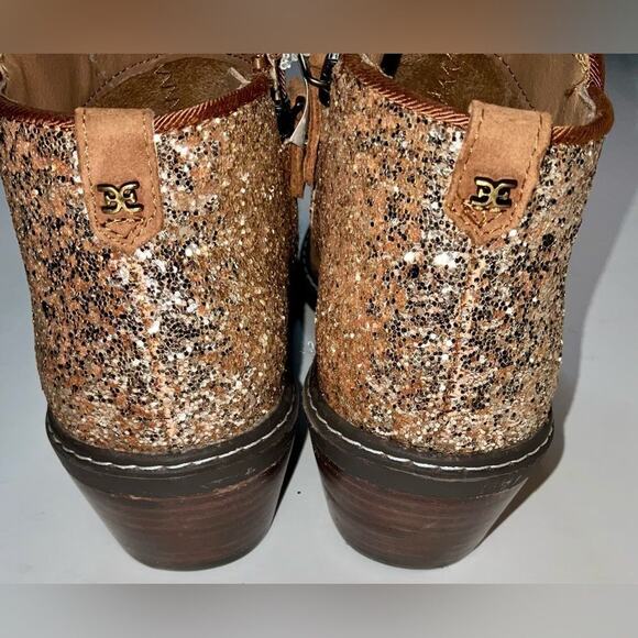 Sam Edelman Pryce Kids Glitter Bootie sz 4 - Picture 5 of 7